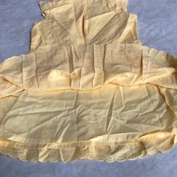 Hanna Andersson Yellow Eyelet Cotton Sundress Spring Dress Size 110cm 4-6Yrs - Picture 3 of 15